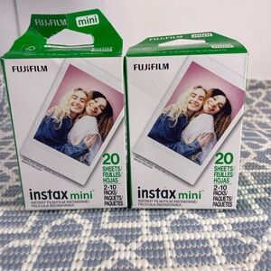2 Fujifilm Instax Mini Film - Green and White Box